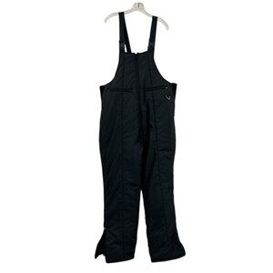 Swiss Alps Ski Bib Overalls Mens Size XL Vintage Black Snow Pants